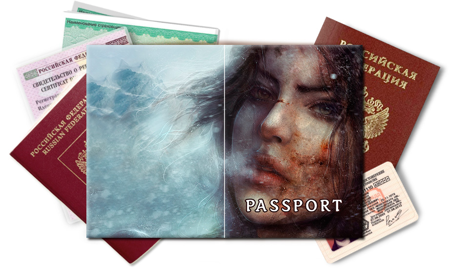 Обложка на паспорт Лара Крофт