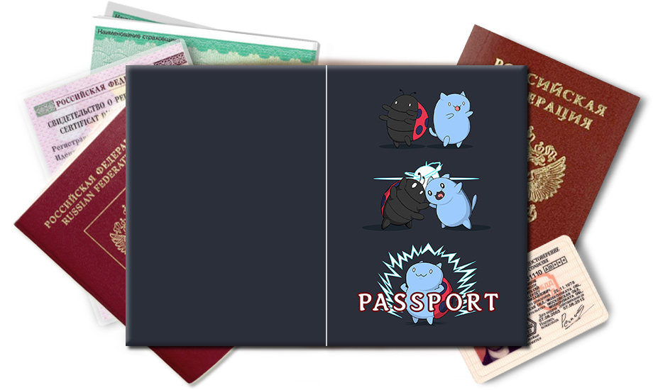 Обложка на паспорт Catbug Hero