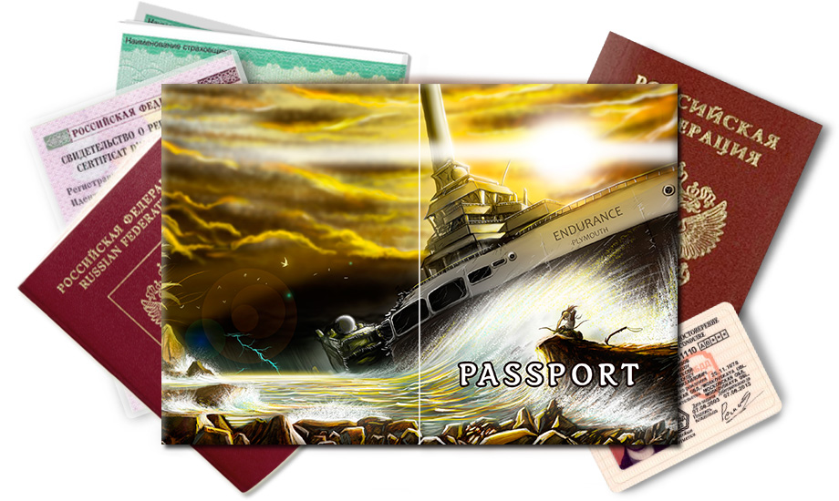 Обложка на паспорт Шторм