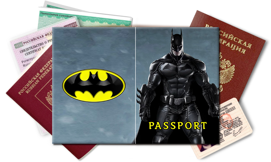 Обложка на паспорт Бэтмен