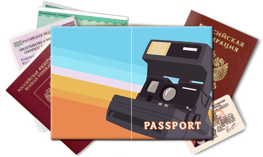 Обложка на паспорт Polaroid