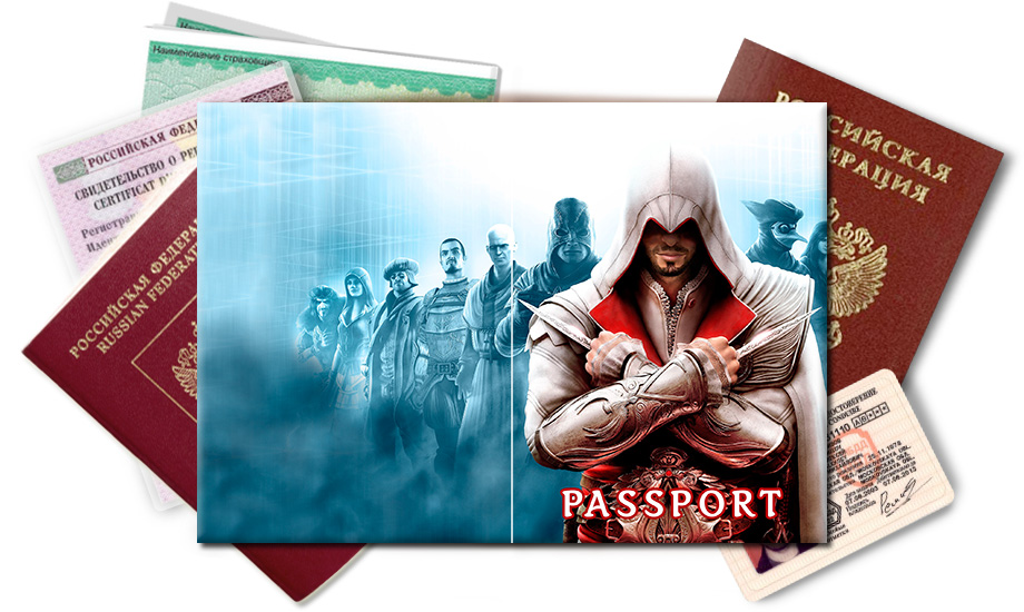 Обложка на паспорт Assassin's Creed Brotherhood