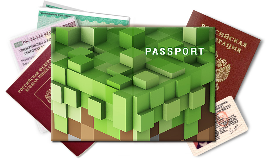 Обложка на паспорт Minecraft Inspiration