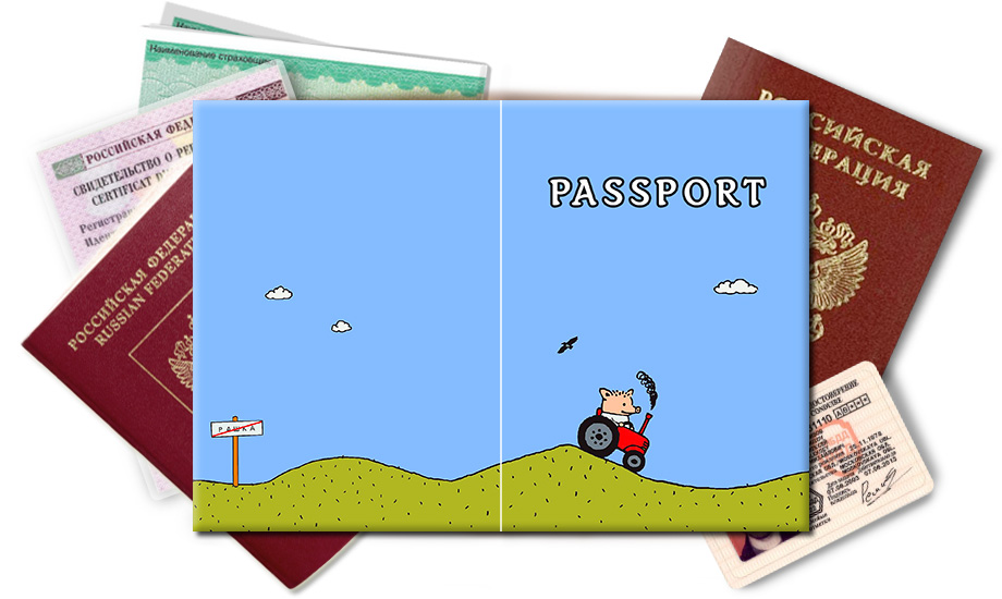 Обложка на паспорт Поросенок Петр