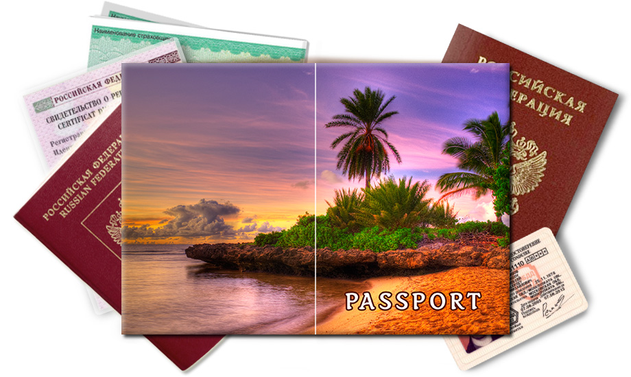 Обложка на паспорт Необитаемый остров