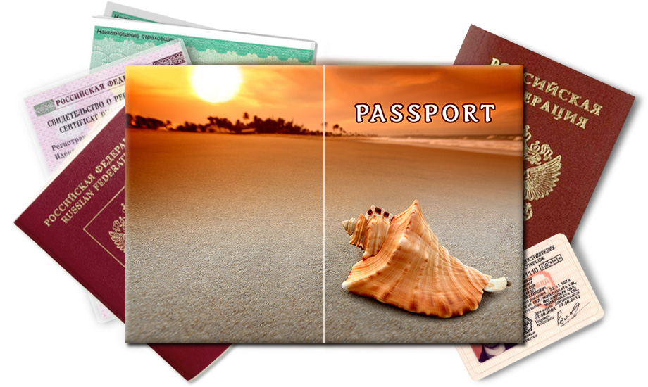 Обложка на паспорт Ракушка