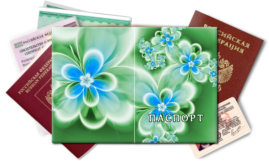 Обложка на паспорт Цветочки