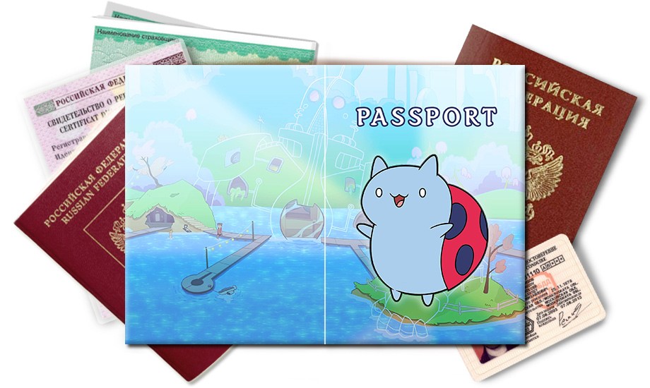 Обложка на паспорт Catbug