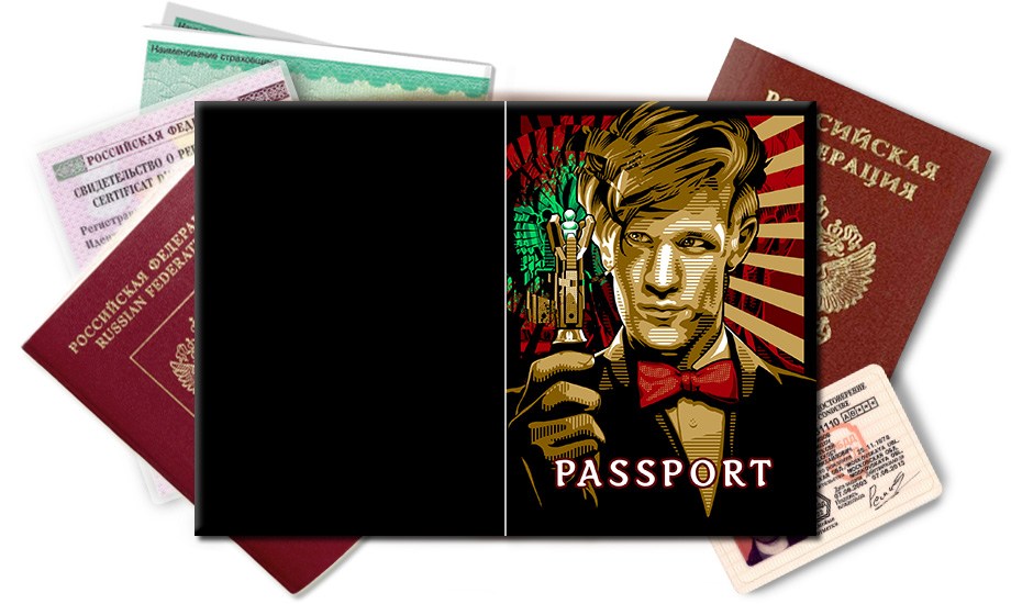 Обложка на паспорт Арт на Доктора Кто