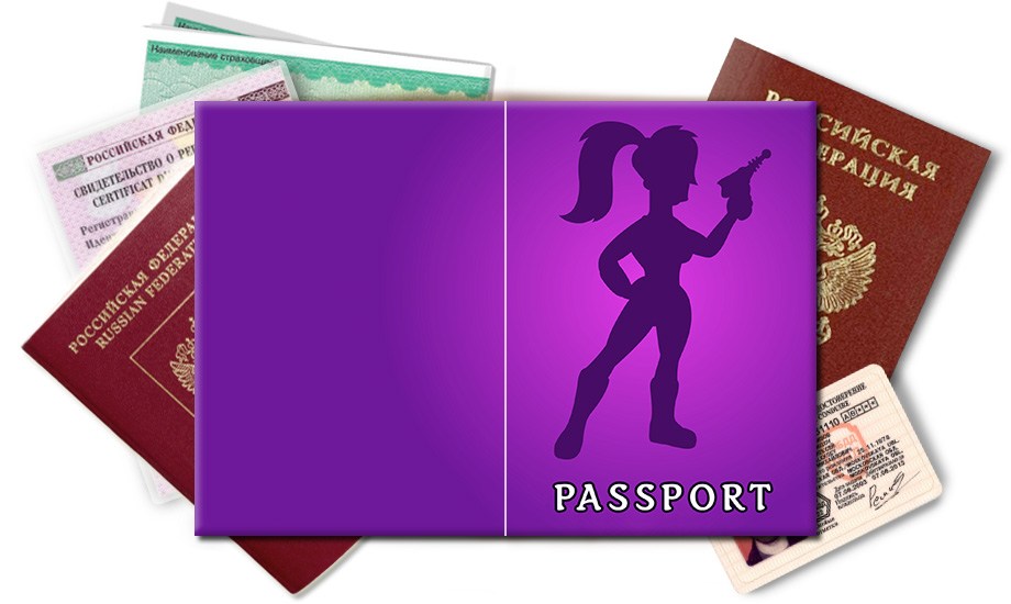 Обложка на паспорт Силуэт Лилы