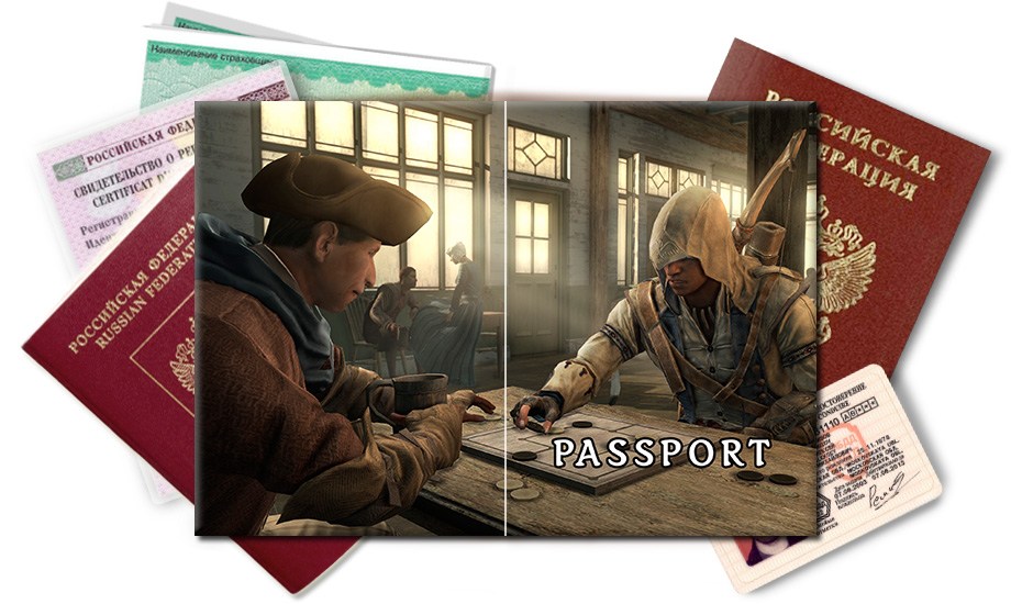 Обложка на паспорт Assassin's Creed III