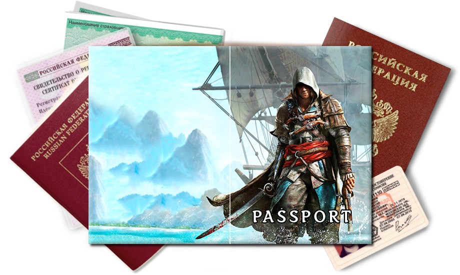 Обложка на паспорт Assassin's Creed IV