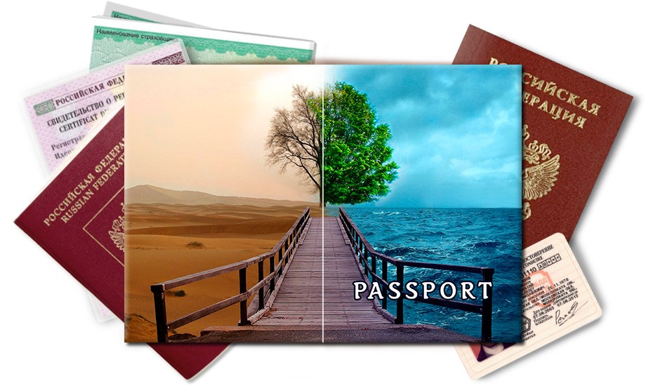 Обложка на паспорт Пустыня и море