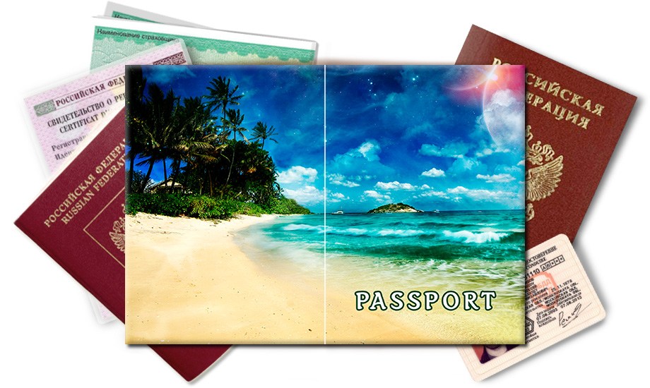 Обложка на паспорт Лазурный берег и море