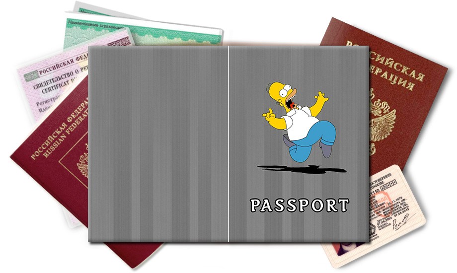 Обложка на паспорт Гомер