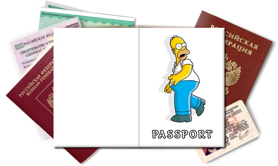 Обложка на паспорт Homer Simpson