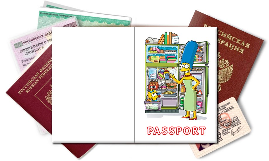 Обложка на паспорт Мардж и Мэгги