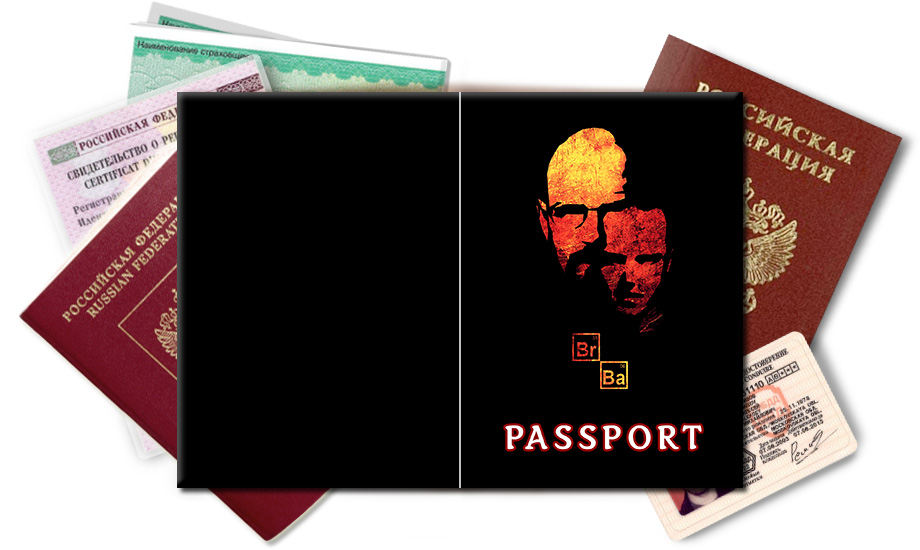 Обложка на паспорт Во все тяжкие • Breaking Bad